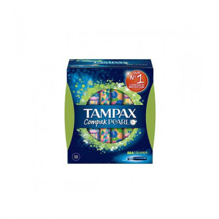 TAMPAX COMPACK PEARL SUPER 18 TAMPONES TAMPAX COMPACK PEARL SUPER 18 TAMPONES