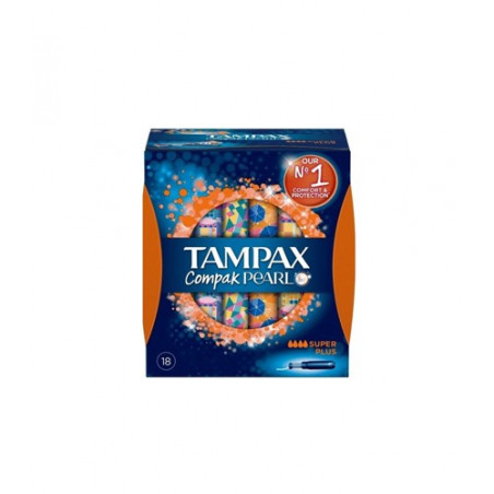 TAMPAX COMPAK PEARL SUPER PLUS 18 TAMPONES TAMPAX COMPAK PEARL SUPER PLUS 18 TAMPONES