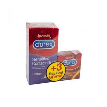 DUREX PRESERVATIVOS SENSITIVO CONTACTO TOTAL 15 UDS DUREX PRESERVATIVOS SENSITIVO CONTACTO TOTAL 15 UDS