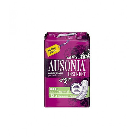 AUSONIA DISCREET PERDIDAS DE ORINA NORMAL 12 UDS AUSONIA DISCREET PERDIDAS DE ORINA NORMAL 12 UDS