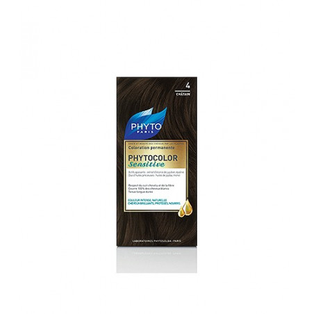 PHYTO PHYTOCOLOR SENSITIVE COLORACION PERMANENTE 4 CASTAÑO PHYTO PHYTOCOLOR SENSITIVE COLORACION PERMANENTE 4 CASTAÑO