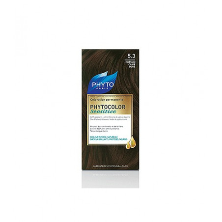 PHYTO PHYTOCOLOR SENSITIVE COLORACION PERMANENTE 5.3 CASTAÑO CLARO DORADO PHYTO PHYTOCOLOR SENSITIVE COLORACION PERMANENTE 5.3 CASTAÑO CLARO DORADO