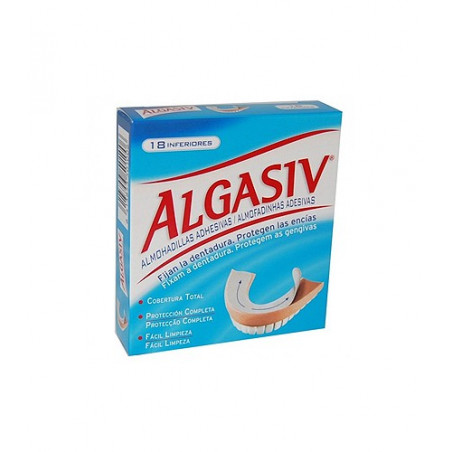 ALGASIV ALMOHADILLAS ADHESIVAS DENTADURA INFERIOR 18 UDS ALGASIV ALMOHADILLAS ADHESIVAS DENTADURA INFERIOR 18 UDS