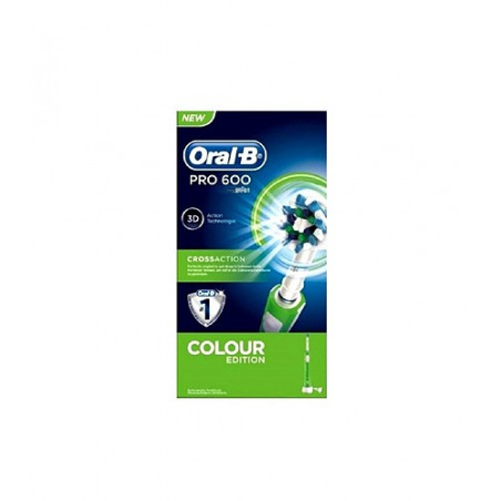 ORAL B PRO 600 CROSSACTION CEPILLO ELECTRICO VERDE 1 UD ORAL B PRO 600 CROSSACTION CEPILLO ELECTRICO VERDE 1 UD