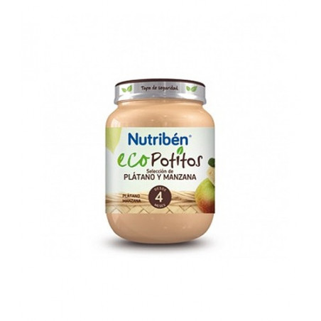 NUTRIBEN ECOPOTITOS SELECCION PLATANO Y MANZANA +4M 200 GR NUTRIBEN ECOPOTITOS SELECCION PLATANO Y MANZANA +4M 200 GR