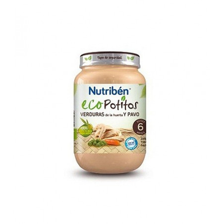 NUTRIBEN ECOPOTITOS VERDURAS DE LA HUERTA Y PAVO +6M 200 GR NUTRIBEN ECOPOTITOS VERDURAS DE LA HUERTA Y PAVO +6M 200 GR