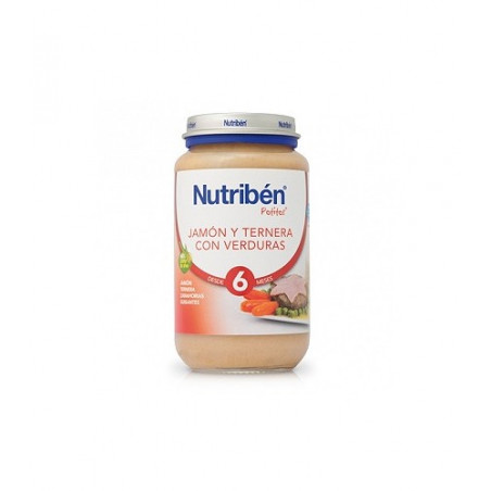 NUTRIBEN POTITOS JAMON Y TERNERA CON VERDURAS +6M 200 GR NUTRIBEN POTITOS JAMON Y TERNERA CON VERDURAS +6M 200 GR