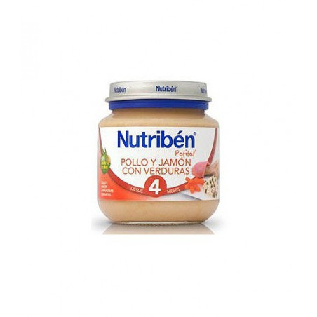 NUTRIBEN POTITOS POLLO Y JAMON CON VERDURAS +4M 130 GR NUTRIBEN POTITOS POLLO Y JAMON CON VERDURAS +4M 130 GR