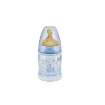 NUK BIBERON FC+ ROSE&BLUE LATEX FLUJO M 0-6 M 150 ML AZUL 1 UD NUK BIBERON FC+ ROSE&BLUE LATEX FLUJO M 0-6 M 150 ML AZUL 1 UD