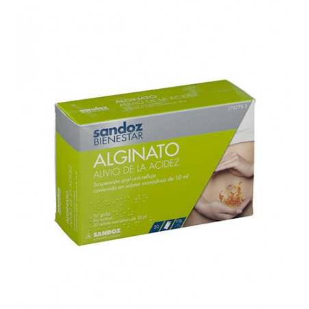 SANDOZ BIENESTAR ALGINATO ALIVIO DE LA ACIDEZ SANDOZ BIENESTAR ALGINATO ALIVIO DE LA ACIDEZ