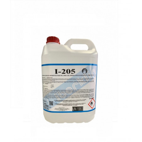 SOLUCION HIDROALCOHOLICA DESINFECTANTE MANOS 5 LTS I-205 SOLUCION HIDROALCOHOLICA DESINFECTANTE MANOS 5 LTS I-205