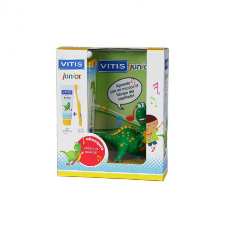 VITIS JUNIOR GEL DENTIFRICO 75 ML + CEPILLO VITIS JUNIOR+ VITISAURUS MUSICAL VITIS JUNIOR GEL DENTIFRICO 75 ML + CEPILLO VITIS JUNIOR+ VITISAURUS MUSICAL