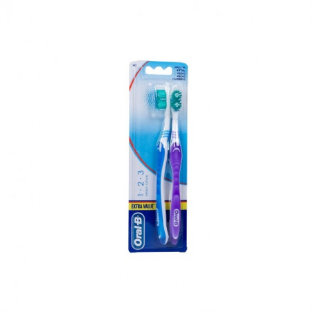 ORAL B CEPILLO 123 SHINY CLEAN MEDIO 35 2 UNI ORAL B CEPILLO 123 SHINY CLEAN MEDIO 35 2 UNI
