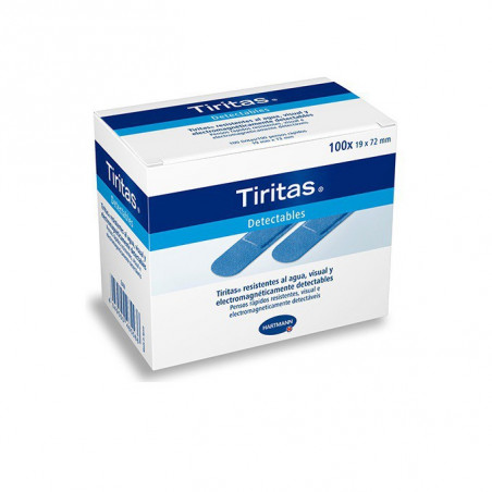 TIRITAS AZULES DETECTABLES HARTMANN 19 X 72 CAJA 100 UD TIRITAS AZULES DETECTABLES HARTMANN 19 X 72 CAJA 100 UD
